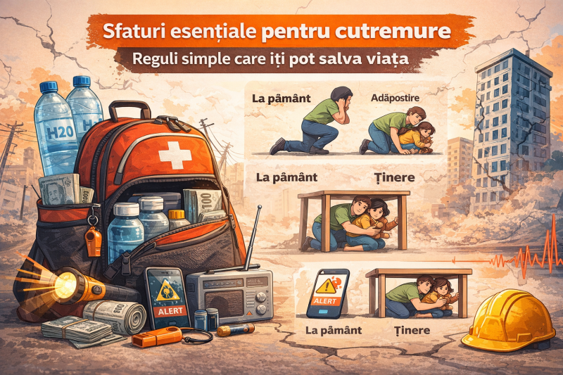 Cutremurele pot lovi oricând reguli simple care îți pot salva viața și familia